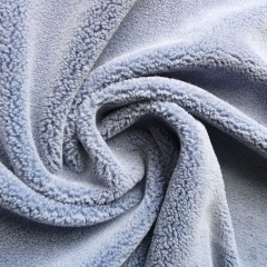 100% polyester sherpa fabric faux fur plain color for garment and fashion accessories