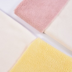 Suede Laminated Faux Rabbit Fur Fabric 360gsm Special Design for Garment Coat