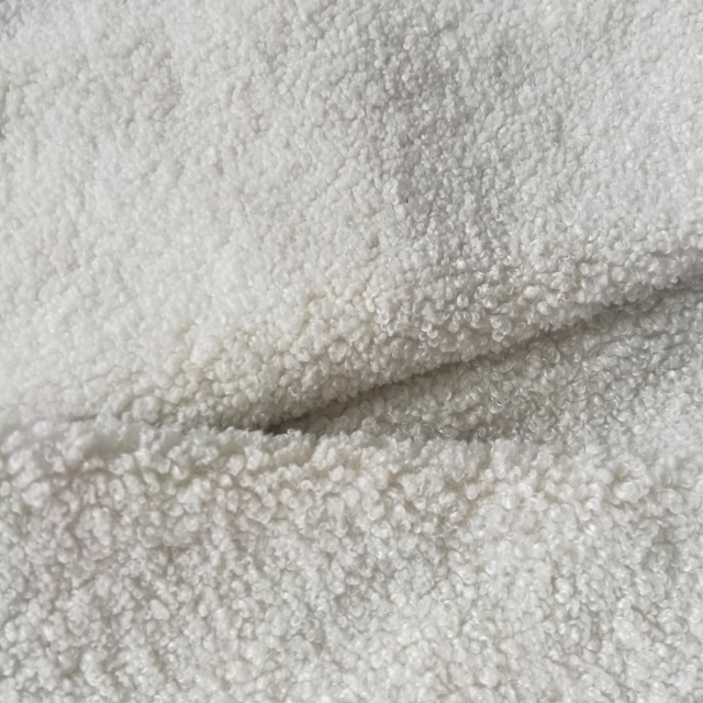 100% polyester 450gsm teddy fur sherpa fabric plain color for cloth and fashion accessories
