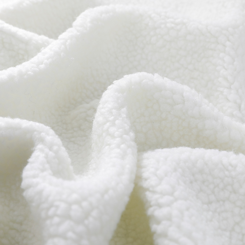 100% polyester sherpa faux fur fabric 270gsm plain color for garment and fashion accessories