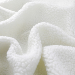 100% polyester sherpa faux fur fabric 270gsm plain color for garment and fashion accessories