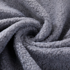 100% polyester sherpa faux fur fabric 270gsm plain color for garment and fashion accessories