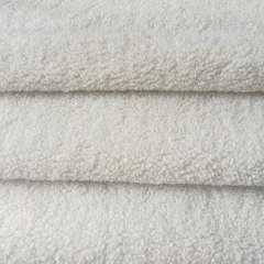 100% polyester 450gsm teddy fur sherpa fabric plain color for cloth and fashion accessories