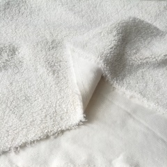 100% polyester 450gsm teddy fur sherpa fabric plain color for cloth and fashion accessories