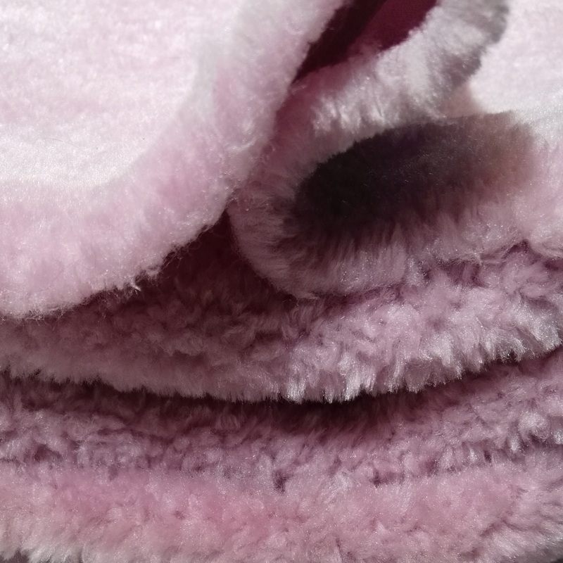 100% polyester sherpa fabric 420gsm plain color for garment and toys