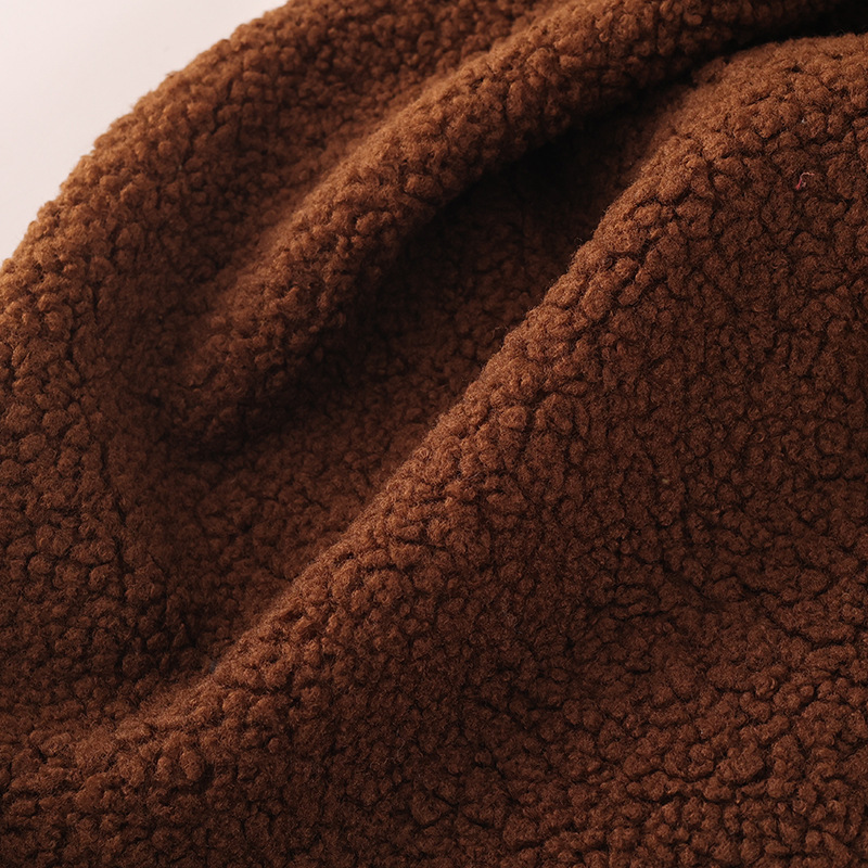 Suede Laminated Sherpa fleece Fabric Sherpa Laminated Faux Fur Fabric Wholesale double side sherpa