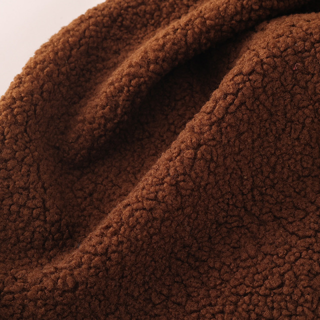 Suede Laminated Sherpa fleece Fabric Sherpa Laminated Faux Fur Fabric Wholesale double side sherpa