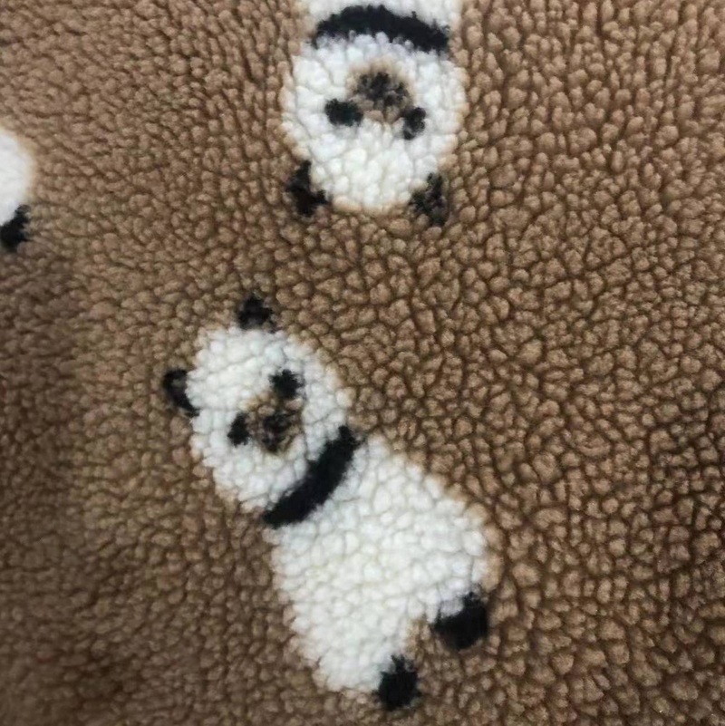 100% polyester jacquard faux sherpa fur fabric 320GSM for garment toys and sofa covers