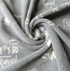 100% polyester printed sherpa fabric 320GSM for garment cloth toys and fashion accessories