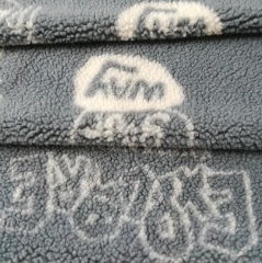 100% polyester printed sherpa fabric 320GSM for garment cloth toys and fashion accessories