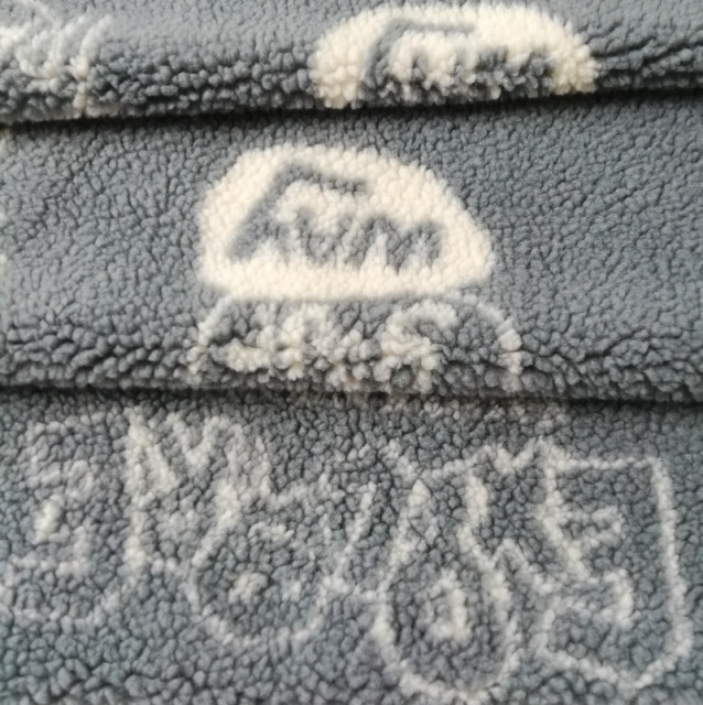100% polyester printed sherpa fabric 320GSM for garment cloth toys and fashion accessories