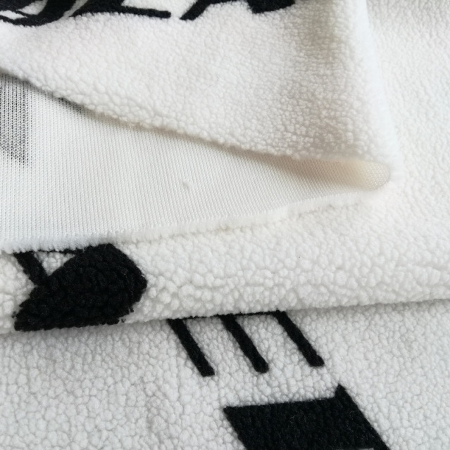 100% polyester printed sherpa fleece fabric sheep effect synthetic fur fabric sherpa fabric wholesale