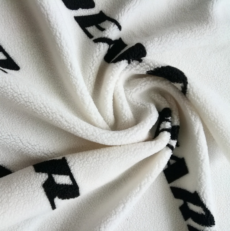 100% polyester printed sherpa fabric 320GSM for garment cloth toys and fashion accessories