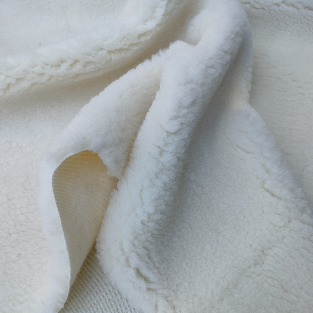 100% Recycled Faux Fur Sherpa Fabric 1000gsm for Underlay Blanket, Home Articles and Rugs