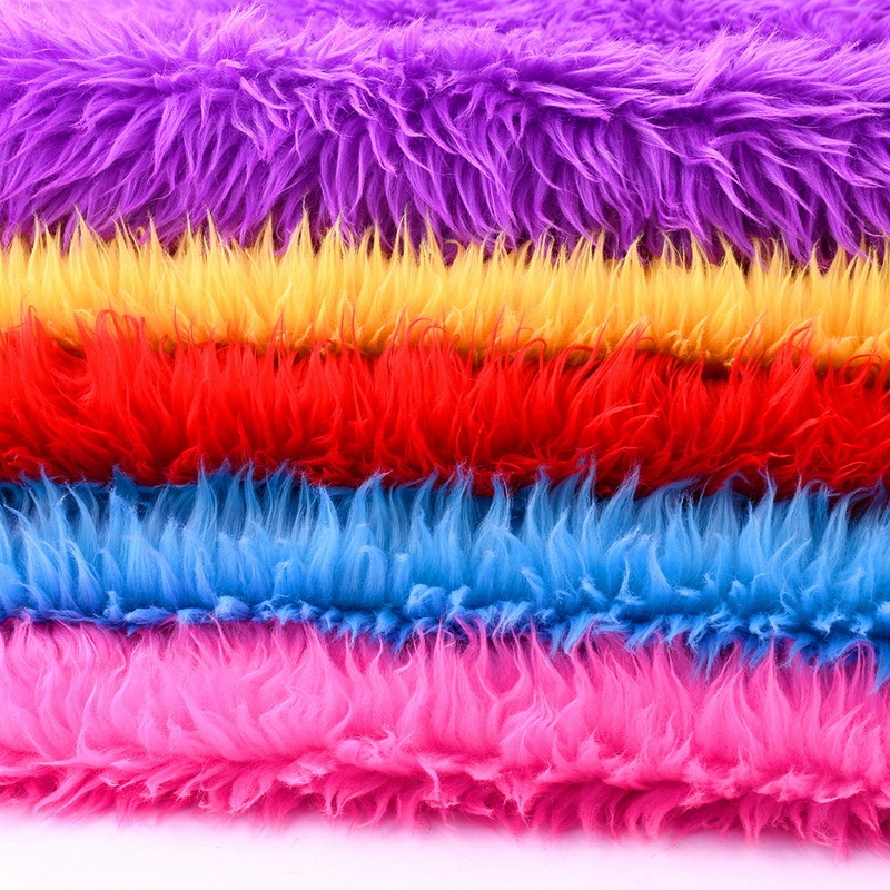 Faux Fur Fabric Medium Curly Pile 40mm For Decorations and Toys