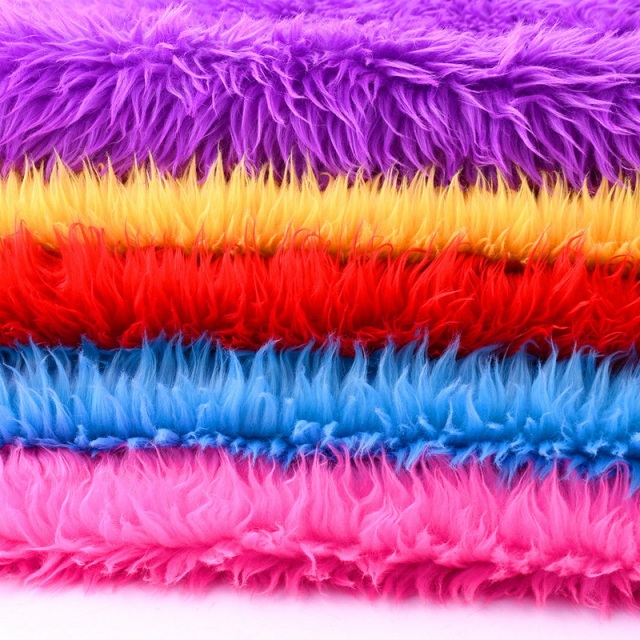 Faux Fur Fabric Medium Curly Pile 40mm For Decorations and Toys