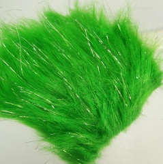 Faux Fake Fur Fabric Long Pile 80mm With Silver Lurex For Garment Accessories and Home Decorations.