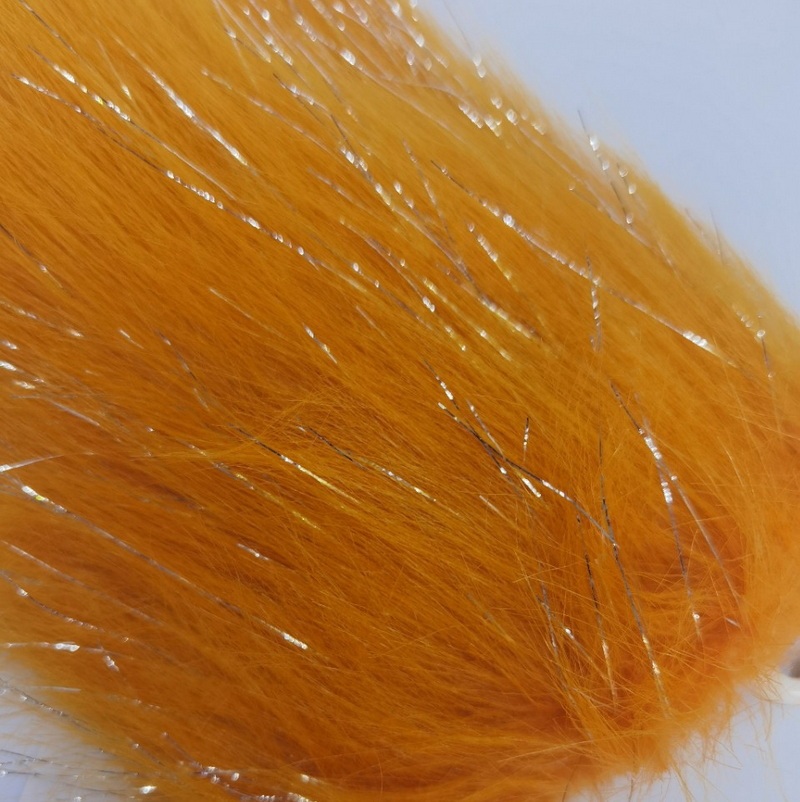 Faux Fake Fur Fabric Long Pile 80mm With Silver Lurex For Garment Accessories and Home Decorations.