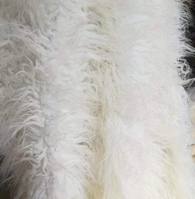 Long Pile Faux Fake Fur Fabric Curly Hair For Fashion Accessies Home Rugs And Toys