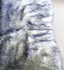 Long Pile Faux Fake Fur Fabric Tip Dyed Wolf Fur For Fashion Accessies Home Rugs And Toys