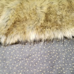 Faux Fake Fur Fabric 3 Colors Dyed Raccoon Fur For Fashion Garment Home Rugs And Toys