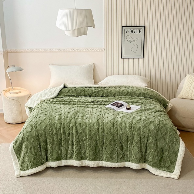 Luxury Embossed Sherpa Faux Fur Throw Blanket Ultra Soft Plush and Warmth for Winter Gifts