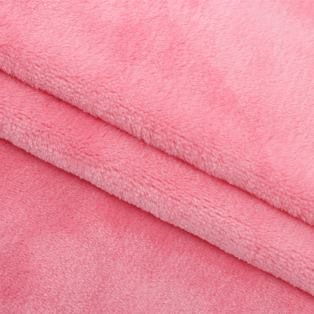 Short Plush Flannel Fabric Single or Double Side Brush For Fashional Pajamas Toys and Beddings