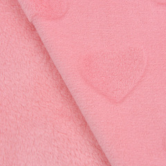 Short Plush Embossed Flannel Fabric Single or Double Side Brush For Fashional Pajamas Toys and Beddings