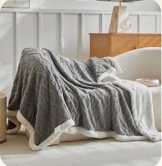 Factory OEM Luxury Embossed Faux Fur Throw Blanket Ultra Soft Plush and Warmth for Winter Gifts