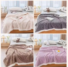 Factory OEM Luxury Embossed Faux Fur Throw Blanket Ultra Soft Plush and Warmth for Winter Gifts