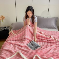 Embossed Softest Pompom Plush Faux Fur Weighted Blanket Dreamland Faux Cream Fur Heated Throw — ultra soft faux fur throw for winter, pet use, and luxury gifting