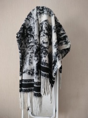 Super Soft Faux Fur Cape Scarf and Cloak Colorful Dyed Plush Fashional Clothing Accessories for Gift