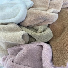 Synthetic Sheepskin Shearling Curly Hair 15mm 600GSM For Cloth Lining Home Rugs and Seat Cover