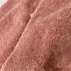 Synthetic Sheepskin Shearling Curly Hair 15mm 600GSM For Cloth Lining Home Rugs and Seat Cover
