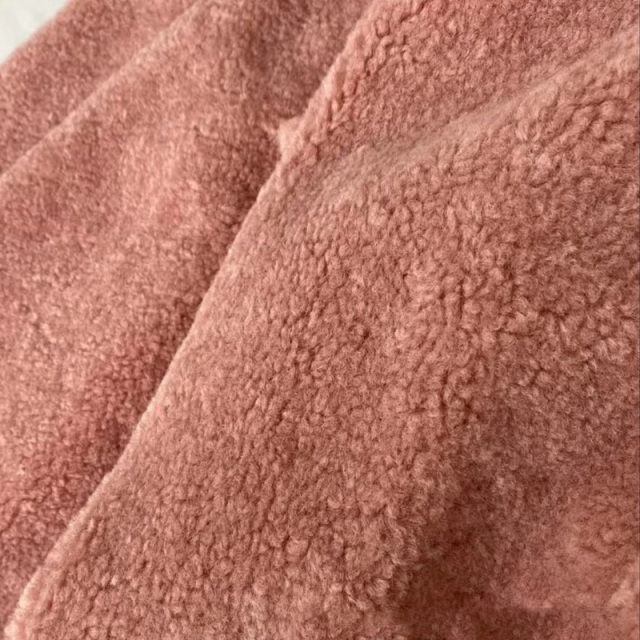 Synthetic Sheepskin Shearling Curly Hair 15mm 600GSM For Cloth Lining Home Rugs and Seat Cover