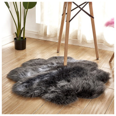Long Pile Faux Fur Shaggy Flower Rug Wholesale Artificial Fur Rug and Fake Fur Decoration Rug Wholesale