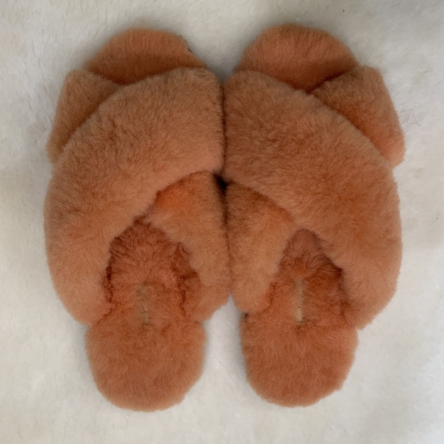 Genuine Sheepskin Sandals Flip Flops and Indoor Slippers Traditional Design for Extra Warm in Winter