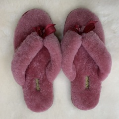Genuine Sheepskin Sandals Flip Flops and Indoor Slippers Traditional Design for Extra Warm in Winter