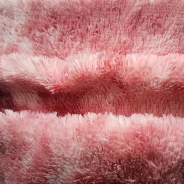 Plain Color PV Faux Fake Fur Fabric Peacock Fur 360GSM For Toys Cushion and Pet Beddings.