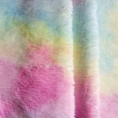 3C Color PV Faux Fake Fur Fabric Peacock Fur 300GSM For Toys Cushion and Pet Beddings.