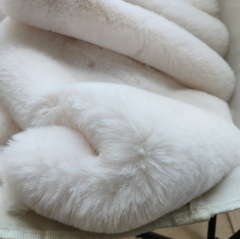 30mm Plush Faux Rabbit Fur Fabric Super Soft Plain Color  For Clothing Accessories Home Decorations and Beddings