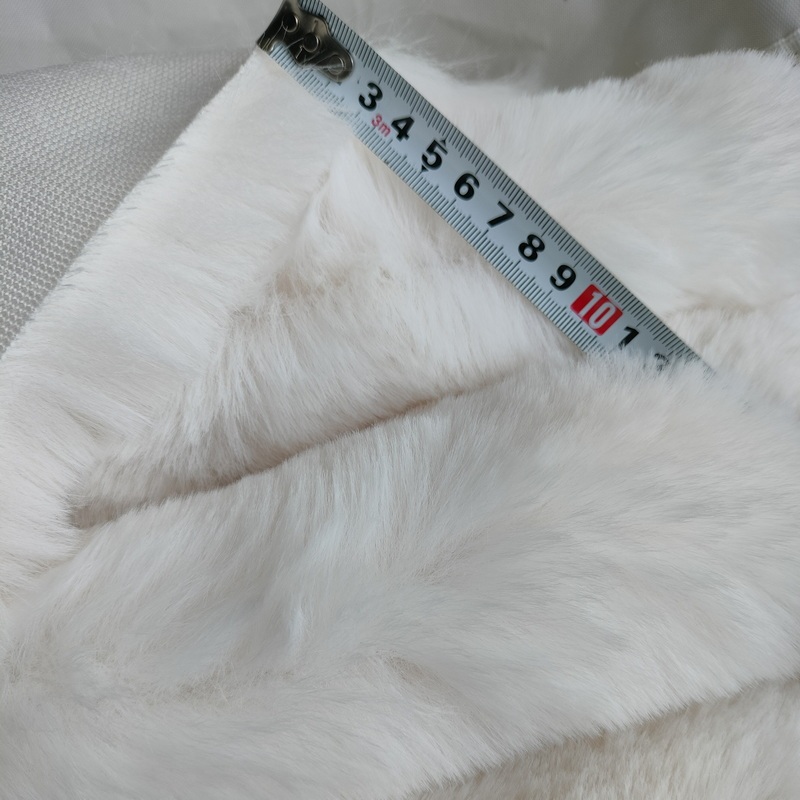 30mm Plush Faux Rabbit Fur Fabric Super Soft Plain Color  For Clothing Accessories Home Decorations and Beddings