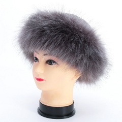 Faux Fox Fur Hats & Caps with Ear Flaps Fold Up and Down Shearling Bucket Hat for women