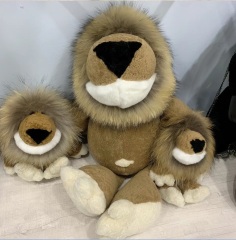 Real Sheepskin Lion Toy Natural Sheepskin Lion Toys Genuine Sheepskin Lion King Toys Backpack