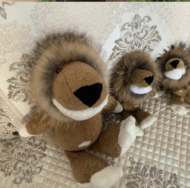 Real Sheepskin Lion Toy Natural Sheepskin Lion Toys Genuine Sheepskin Lion King Toys Backpack