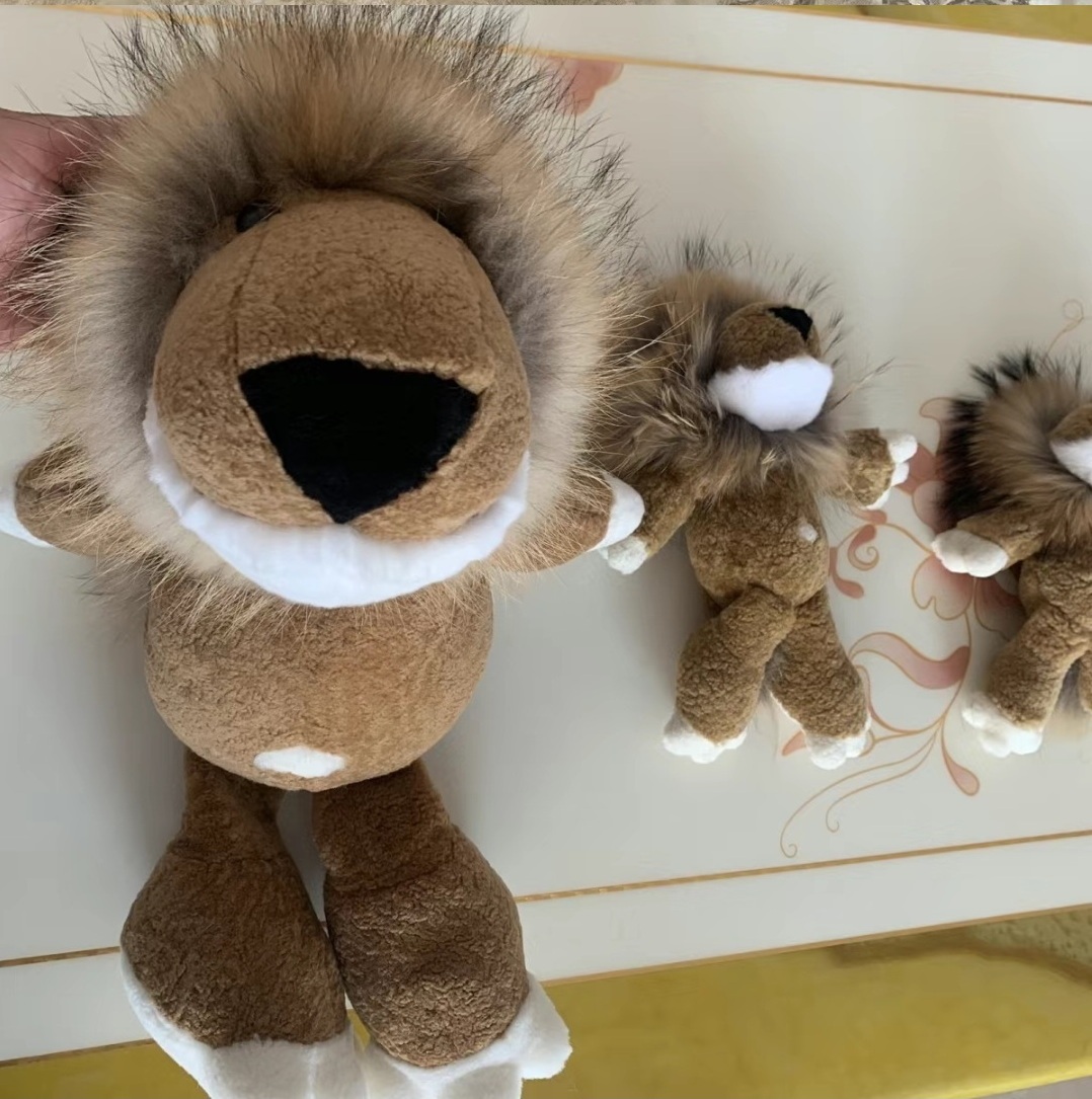 Real Sheepskin Lion Toy Natural Sheepskin Lion Toys Genuine Sheepskin Lion King Toys Backpack