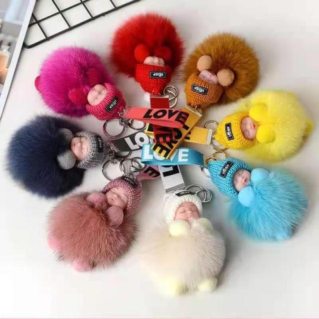 sheepskin key chain real sheepskin key ring genuine sheepskin keychains rabbit fur key chain and ring