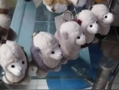 real sheepskin key chain toys sheepskin key ring genuine sheepskin keychains rabbit fur key chain and ring