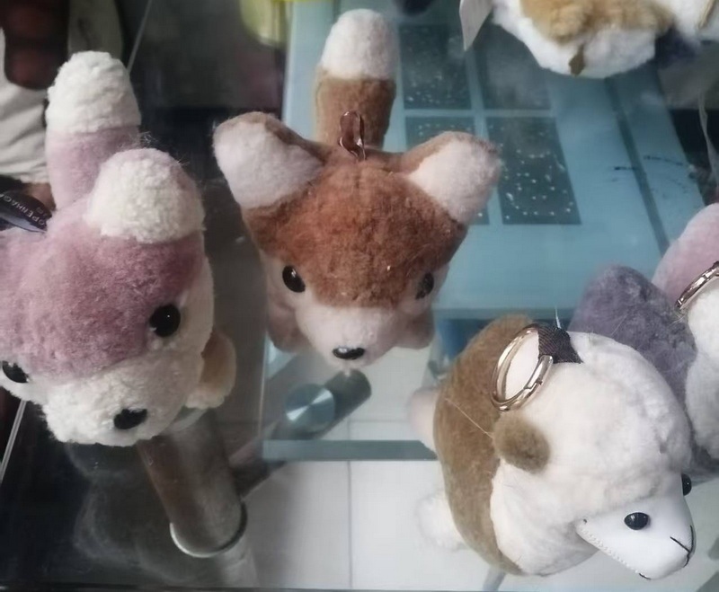 real sheepskin key chain toys sheepskin key ring genuine sheepskin keychains rabbit fur key chain and ring