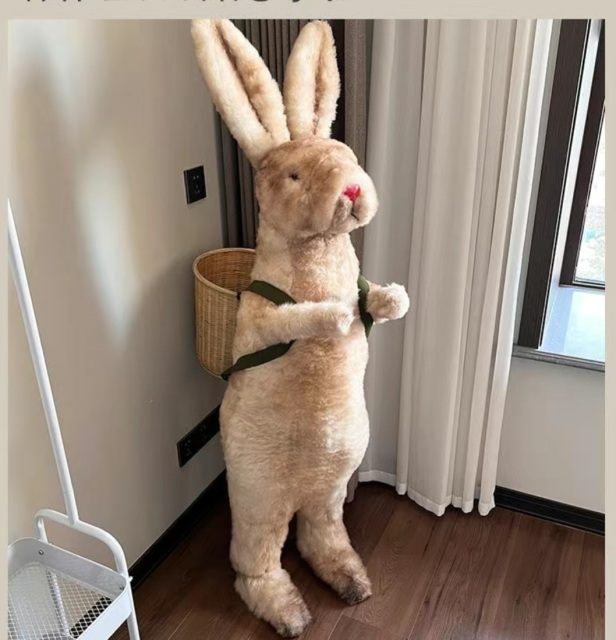 sheepskin standing rabbit 150cm real sheepskin toys genuine sheepskin standing tall rabbit